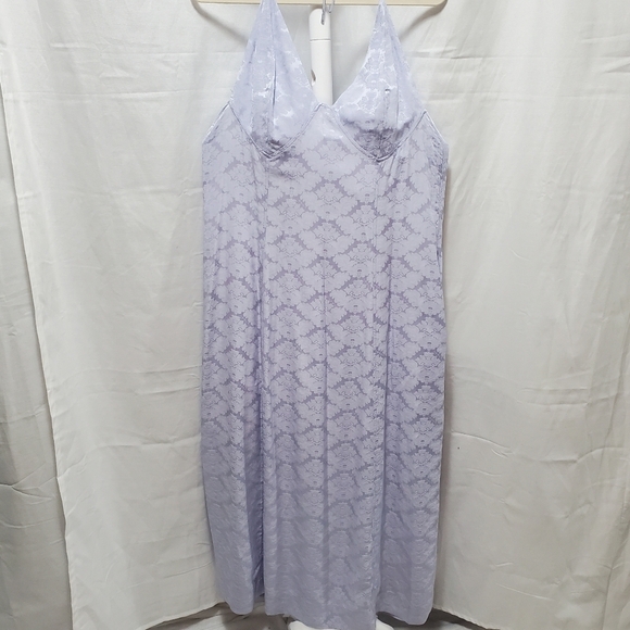 NWT Ganni Jacquard Lilac Halter Midi Dress - Size 42/10 - Picture 2 of 11